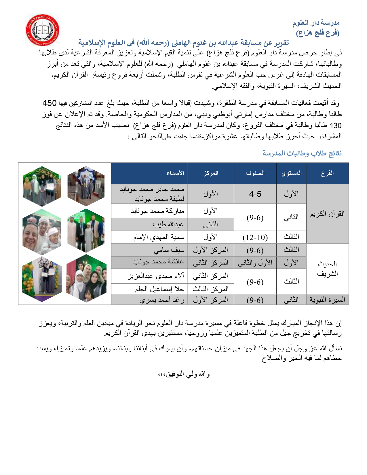 المشاركة في مسابقة العلوم الشرعية